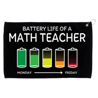 Battery Life Of A Math Teacher Friends Algebra Teacher Buddy Gift Grommeted Golf Towel