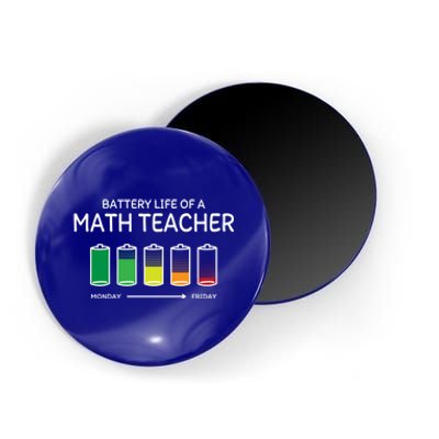 Battery Life Of A Math Teacher Friends Algebra Teacher Buddy Gift Magnet