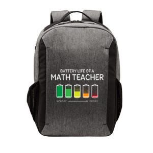 Battery Life Of A Math Teacher Friends Algebra Teacher Buddy Gift Vector Backpack