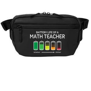 Battery Life Of A Math Teacher Friends Algebra Teacher Buddy Gift Crossbody Pack