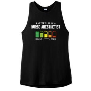 Battery Life Of A Nurse Anesthetist Coworker Crna Colleague Gift Ladies PosiCharge Tri-Blend Wicking Tank