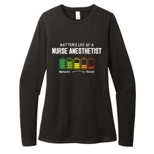 Battery Life Of A Nurse Anesthetist Coworker Crna Colleague Gift Womens CVC Long Sleeve Shirt