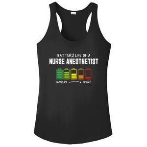 Battery Life Of A Nurse Anesthetist Coworker Crna Colleague Gift Ladies PosiCharge Competitor Racerback Tank