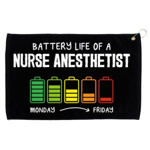 Battery Life Of A Nurse Anesthetist Coworker Crna Colleague Gift Grommeted Golf Towel