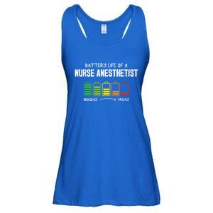 Battery Life Of A Nurse Anesthetist Coworker Crna Colleague Gift Ladies Essential Flowy Tank