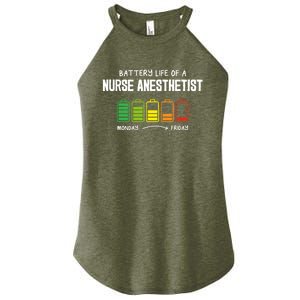 Battery Life Of A Nurse Anesthetist Coworker Crna Colleague Gift Women's Perfect Tri Rocker Tank