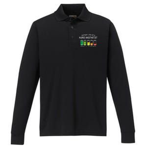 Battery Life Of A Nurse Anesthetist Professional Crna Career Cute Gift Performance Long Sleeve Polo