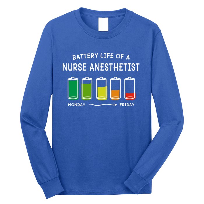 Battery Life Of A Nurse Anesthetist Professional Crna Career Cute Gift Long Sleeve Shirt