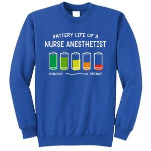 Battery Life Of A Nurse Anesthetist Professional Crna Career Cute Gift Sweatshirt