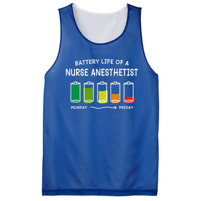 Battery Life Of A Nurse Anesthetist Professional Crna Career Cute Gift Mesh Reversible Basketball Jersey Tank