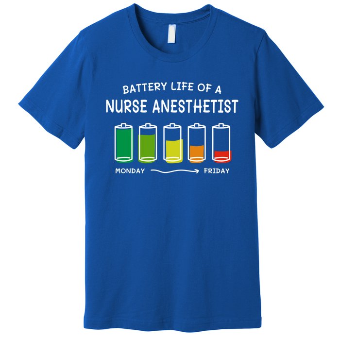 Battery Life Of A Nurse Anesthetist Professional Crna Career Cute Gift Premium T-Shirt