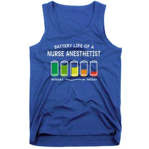 Battery Life Of A Nurse Anesthetist Professional Crna Career Cute Gift Tank Top