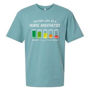 Battery Life Of A Nurse Anesthetist Professional Crna Career Cute Gift Sueded Cloud Jersey T-Shirt