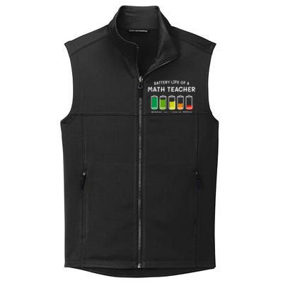 Battery Life Of A Math Teacher Professional Algebra Teacher Cool Gift Collective Smooth Fleece Vest