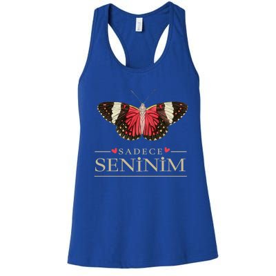 Butterfly Love Outfit Cool Gift Sadece Seninim (Turkish) Gift Women's Racerback Tank