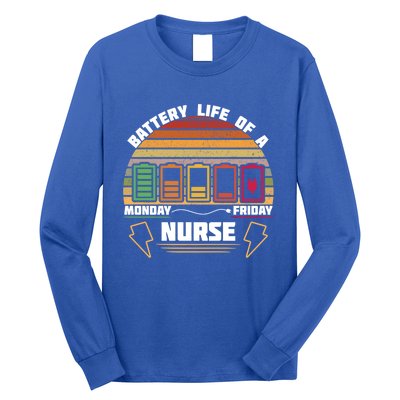 Battery Life Of A Nurse Cna Funny Gift Long Sleeve Shirt