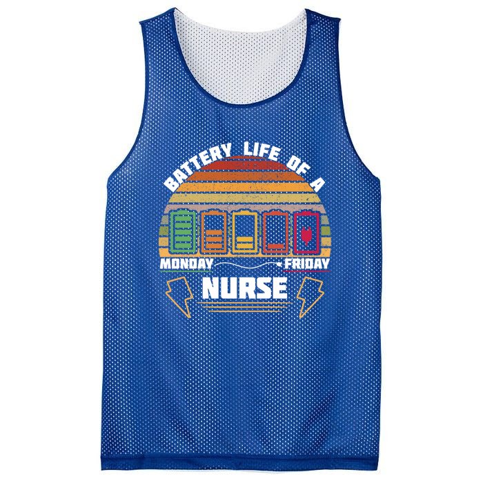 Battery Life Of A Nurse Cna Funny Gift Mesh Reversible Basketball Jersey Tank