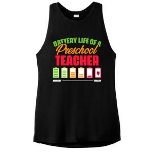 Battery Life Of A Preschool Teacher Great Gift Ladies PosiCharge Tri-Blend Wicking Tank