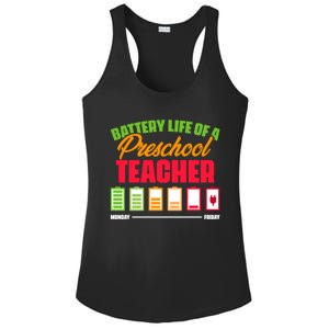 Battery Life Of A Preschool Teacher Great Gift Ladies PosiCharge Competitor Racerback Tank