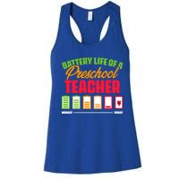 Battery Life Of A Preschool Teacher Great Gift Women's Racerback Tank