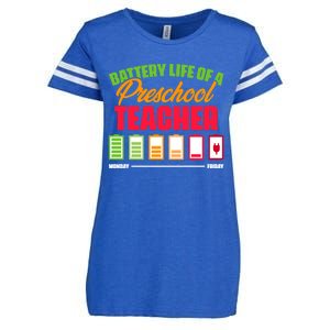 Battery Life Of A Preschool Teacher Great Gift Enza Ladies Jersey Football T-Shirt