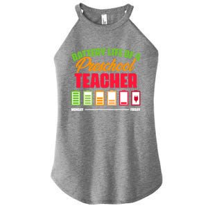 Battery Life Of A Preschool Teacher Great Gift Women's Perfect Tri Rocker Tank