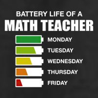 Battery Life Of A Math Teacher Sarcastic Algebra Teacher Gift 7 Panel Mesh Trucker Snapback Hat