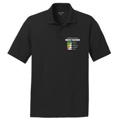 Battery Life Of A Math Teacher Sarcastic Algebra Teacher Gift PosiCharge RacerMesh Polo