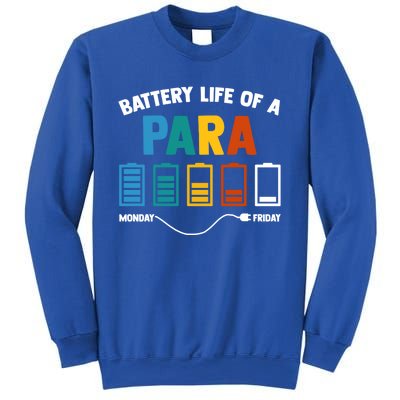 Battery Life Of A Paraprofessional Educator Teacher's Aide Gift Sweatshirt