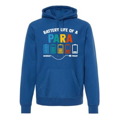 Battery Life Of A Paraprofessional Educator Teacher's Aide Gift Premium Hoodie