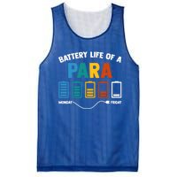 Battery Life Of A Paraprofessional Educator Teacher's Aide Gift Mesh Reversible Basketball Jersey Tank