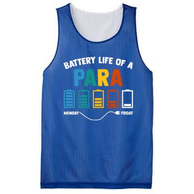 Battery Life Of A Paraprofessional Educator Teacher's Aide Gift Mesh Reversible Basketball Jersey Tank