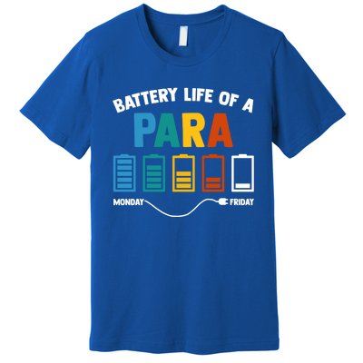 Battery Life Of A Paraprofessional Educator Teacher's Aide Gift Premium T-Shirt