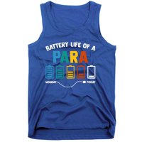 Battery Life Of A Paraprofessional Educator Teacher's Aide Gift Tank Top