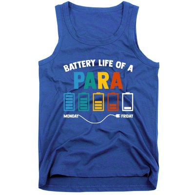 Battery Life Of A Paraprofessional Educator Teacher's Aide Gift Tank Top