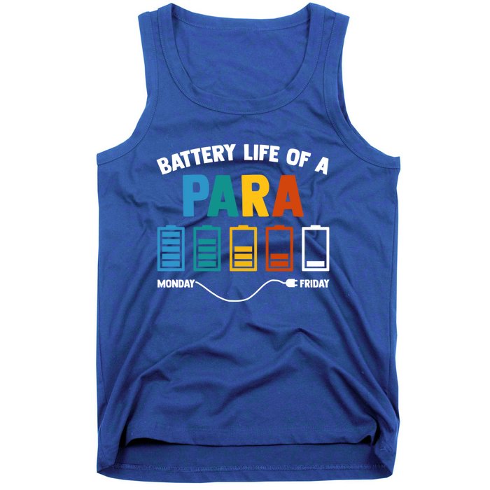 Battery Life Of A Paraprofessional Educator Teacher's Aide Gift Tank Top