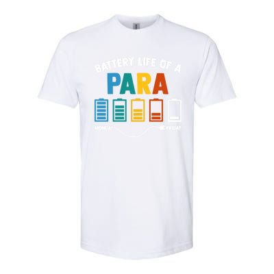 Battery Life Of A Paraprofessional Educator Teacher's Aide Gift Softstyle CVC T-Shirt