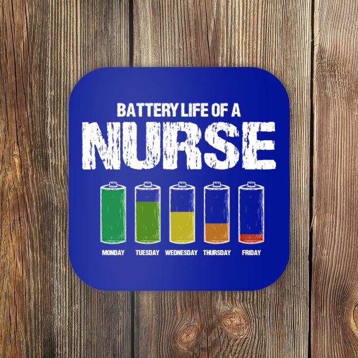 Battery Life Of A Nurse Pun Nursing Joke Rn Coworker Funny Gift Coaster