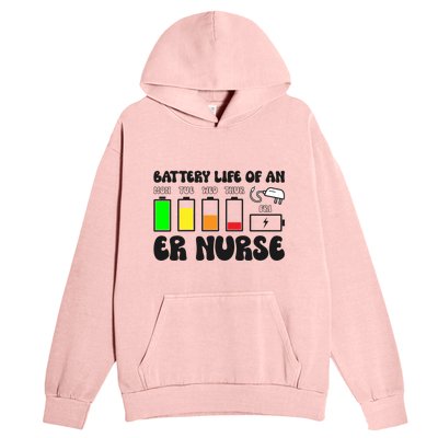 Battery Life Of An Er Nurse Emergency Nurse Funny Gift Urban Pullover Hoodie