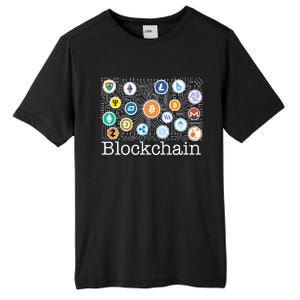 Blockchain Cryptocurrency Logos Tall Fusion ChromaSoft Performance T-Shirt