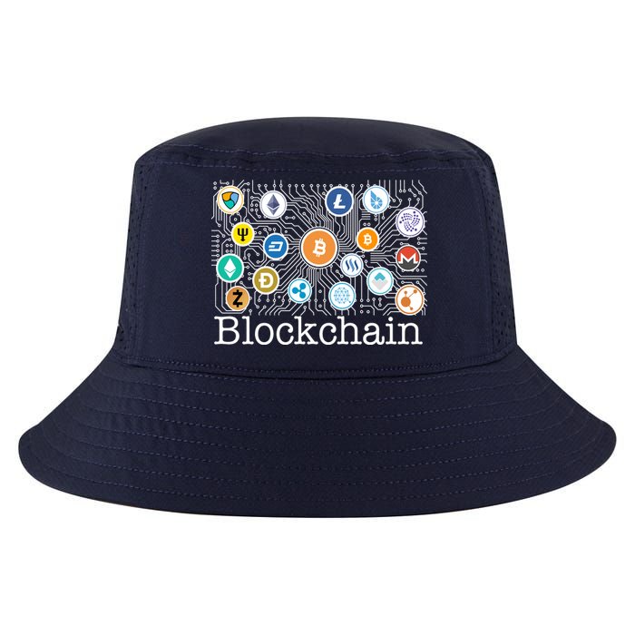 Blockchain Cryptocurrency Logos Cool Comfort Performance Bucket Hat