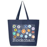 Blockchain Cryptocurrency Logos 25L Jumbo Tote