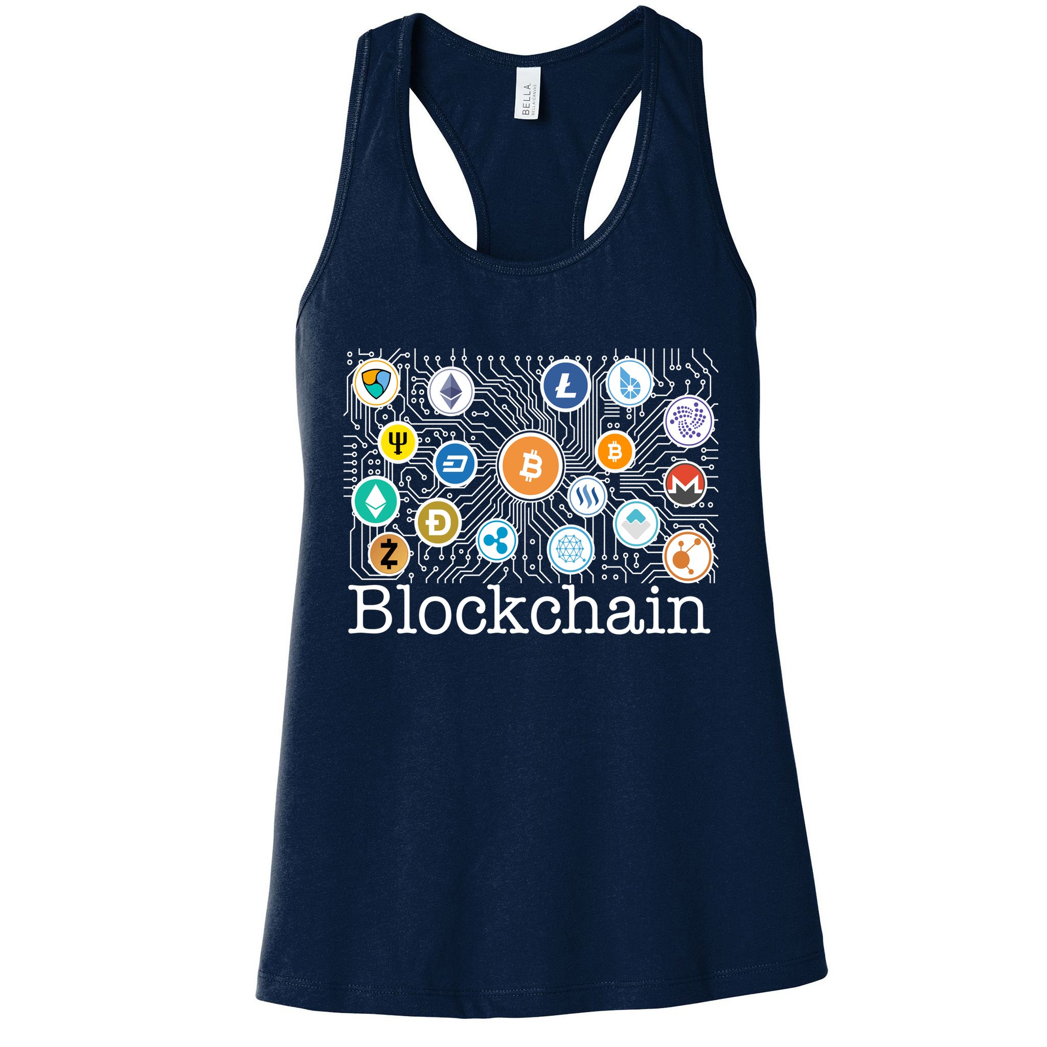 Blockchain Cryptocurrency Logos Womens Tank Top