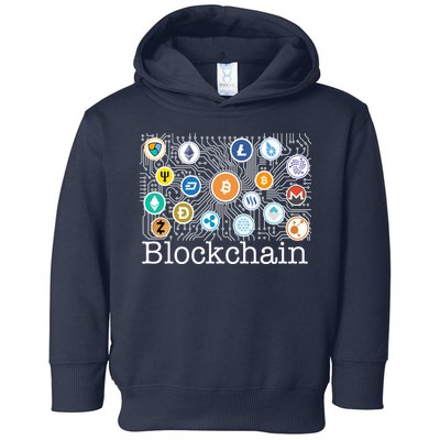Blockchain Cryptocurrency Logos Toddler Hoodie
