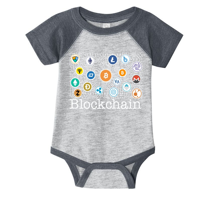 Blockchain Cryptocurrency Logos Infant Baby Jersey Bodysuit
