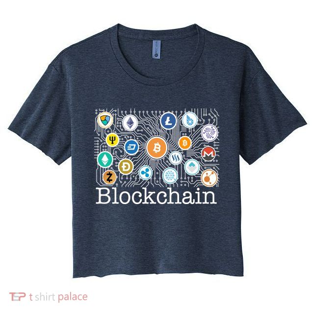 Blockchain Cryptocurrency Logos Crop Top