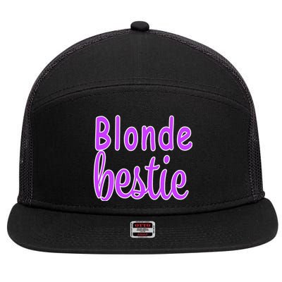 Blonde Bestie 7 Panel Mesh Trucker Snapback Hat