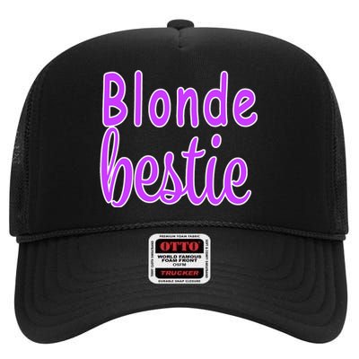 Blonde Bestie High Crown Mesh Back Trucker Hat