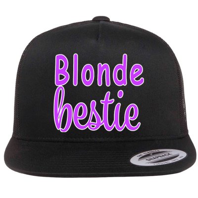 Blonde Bestie Flat Bill Trucker Hat