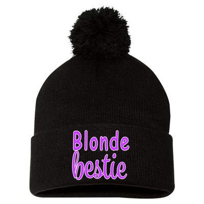 Blonde Bestie Pom Pom 12in Knit Beanie